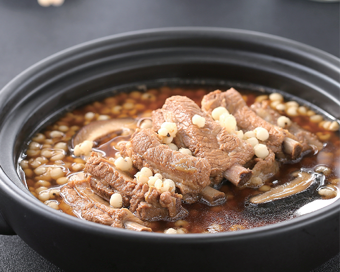 Pearl Barley Boiled Spare Ribs with Hamada VII Naturally Brewed Soy Sauce