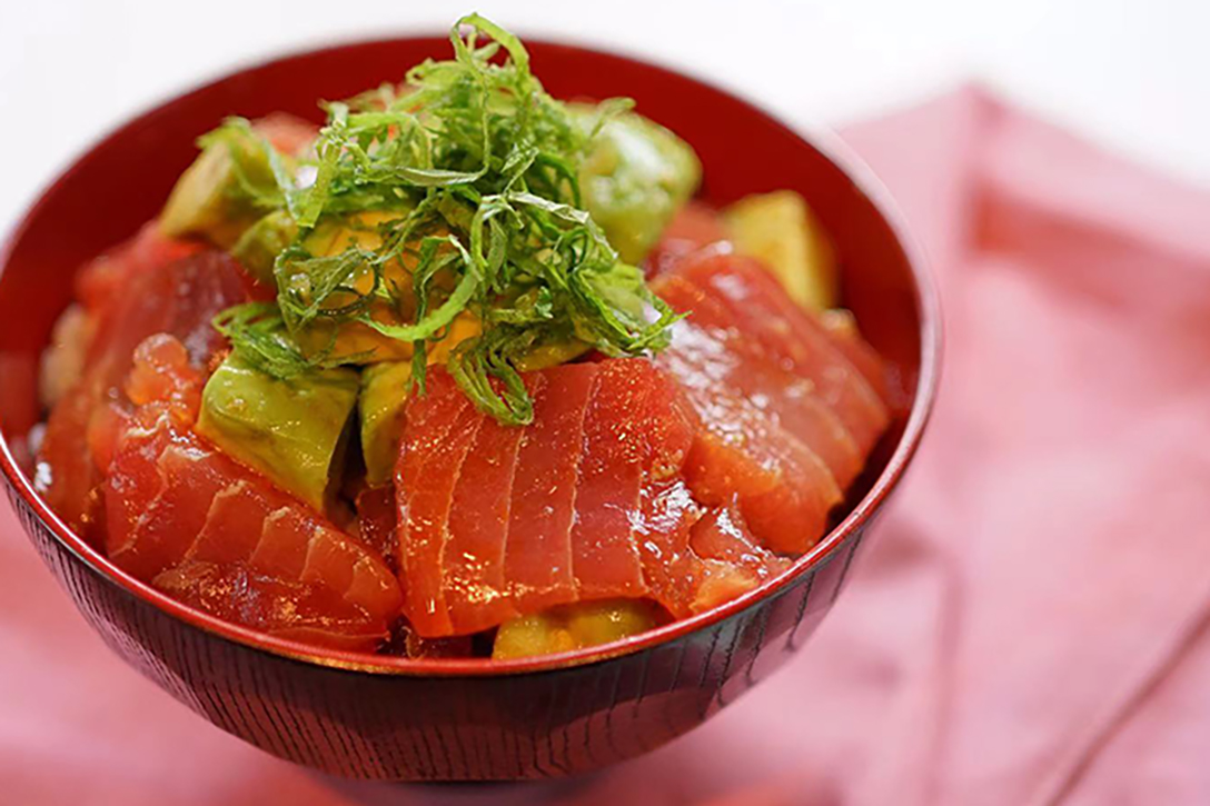 Avocado Tuna Bowl with Dai Aso Soba Tsuyu
